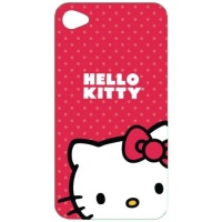 HELLO KITTY KT4488R4 iPhone 4 Polycarbonate Wrap - Retail Packaging -Red/White