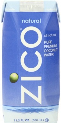 ZICO Pure Premium Coconut Water, Natural, 11.2 Ounce Tetra Paks (Pack of 12)