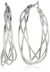 Kenneth Cole New York Oceans Blue Twisted Wire Hoop Earrings