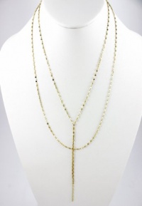 Macy's Necklace, 18 Twisted Chain 14K Gold Lariat Necklace