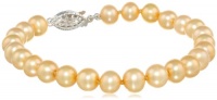 Sterling Silver and Colored Freshwater Cultured A-Quality Pearl Bracelet (6.5-7mm)