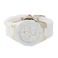 Michele Woman's MWW12D000011 Tahitian Jelly Bean Gold Plate White Watch