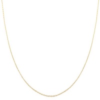 14 Karat Yellow Gold 0.7-mm Diamond-cut Cable Chain (16 Inch)