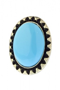 TRENDY FASHION OVAL ACRYLIC RING BY FASHION DESTINATION | (Blue)