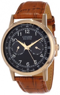 Citizen Men's AO9003-08E Eco-Drive Rose Gold Tone Day-Date Watch