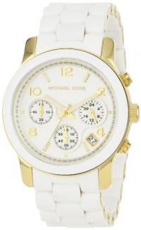 Michael Kors MK5145 Women's Two Tone Stainless Steel Quartz Chronograph White Dial Watch