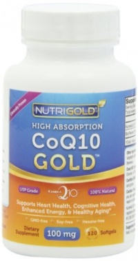 Nutrigold CoQ10 Gold (High Absorption) (Clinically-proven KanekaQ10), 100 mg, 120 softgels