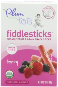 Plum Organics Tots Organic Fiddlesticks, Berry, 2.12-Ounce Boxes (Pack of 12)