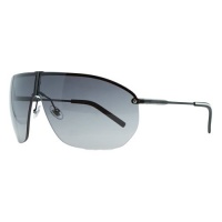 Gucci Men's 2201/S Shield Sunglasses,Semi Matte Black Frame/Grey Gradient Lens,One Size