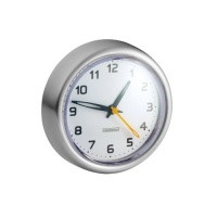 InterDesign Forma Suction Clock, Brushed Stainless Steel