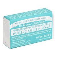 Dr. Bronner's Magic Soaps Pure-Castile Soap, All-One Unscented Baby-Mild, 5-Ounce Bars (Pack of 6)