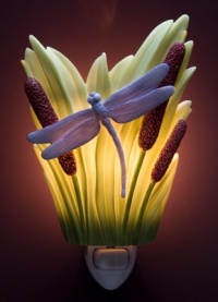 Dragonfly & Cattails Night Light