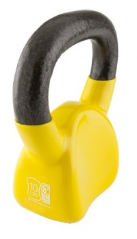 GoFit Contoured Single Vinyl Coated Kettlebell With Training Dvd