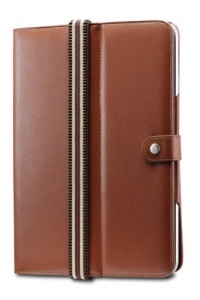 DMS Deluxe Leather-Like Flip Book Jacket/Folio for Apple iPad 3G (Brown)