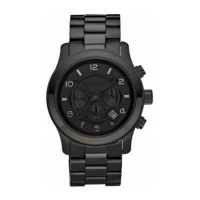 Michael Kors Watches Michael Kors Men's Black bracelet Chronograph Sport (Black)