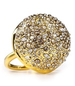 Shine on with Alexis Bittars, crystal encrusted sphere ring. Slip this cocktail stunner onto your digit and dial up the drama.