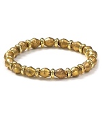 Supremely stackable and totally chic. It has to be Vanessa Mooney's bracelet collection, coolly crafted with a mix of brass and gold-plated beads.