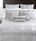 It's luxurious comfort meets sheer sophistication in this refined design from Hotel Collection. The Meridian Quartz coverlet incorporates lush quilted geometry with soft shimmering fabric. Coordinate with the Meridian bedding collection for added texture.