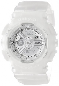 Casio Women's BA-110-7A2CR Baby-G Silver-Tone Analog-Digital Display and Translucent Resin Strap Watch