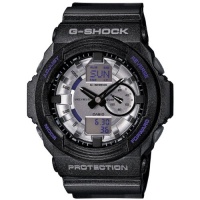 Casio G Shock Anti-magnetic Silver Dial Black Resin Mens Watch GA150MF-8ACR