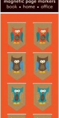 Owls i-Clip Magnetic Page Markers (Set of 8 Magnetic Bookmarks)