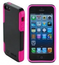 Splash Medley Dual-Layer Hybrid Case/Cover for iPhone - Black/Pink