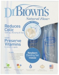 Dr. Brown's BPA Free Polypropylene Natural Flow Bottle Newborn Feeding Set