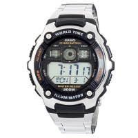 Casio Men's AE2000WD-1AV Silver-Tone Multi-Functional Digital Sport Watch