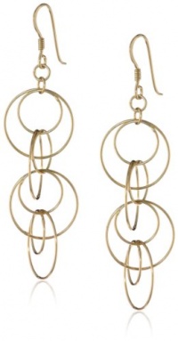 Sterling Silver Circle Link Drop Earrings