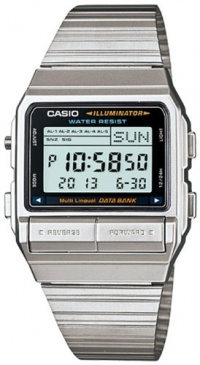 Casio Men's DB380-1 Silver Stainless-Steel Quartz Watch with Digital Dial