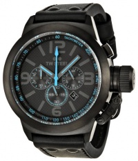 TW Steel Men's TW904 Cool Black Leather Strap Watch