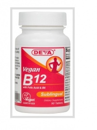 Deva Vegan Vitamins Sublingual B-12, 90 Tablets (Pack of 2)