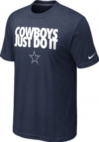 Nike Dallas Cowboys Just Do It T-Shirt - Navy Blue (Medium)