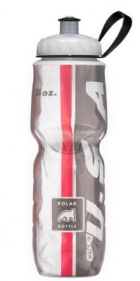 Polar Team Insulated Water Bottle: 24oz; Red/Black