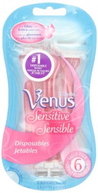 Gillette Venus Sensitive Skin Disposable Women's Razor 6 Count, 6.000 Count