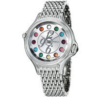 Fendi Crazy Carats Ladies Silver Dial Stainless Steel Watch F105036000T02