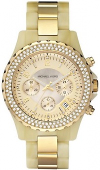 Michael Kors Women's MK5417 Madison Chronograph Horn and Gold Watch