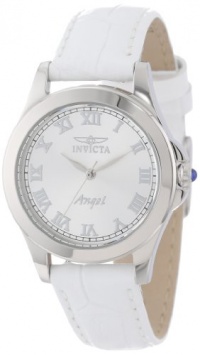 Invicta Women's 14804 Angel Silver Dial White Leather Interchangeable Strap Watch Set