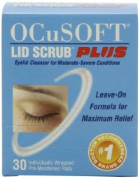 OCuSOFT Lid Scrub Plus, Pre-Moistened Pads, Individually Wrapped, 30 Pads