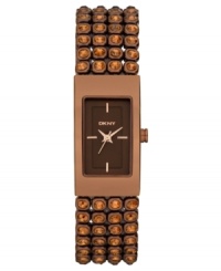 Rows of elegant shine adorn this ladylike watch from DKNY.