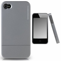 CaseCrown Metallic Glider Case for Apple iPhone 4 and 4S (AT&T, Sprint, & Verizon compatible) - Silver