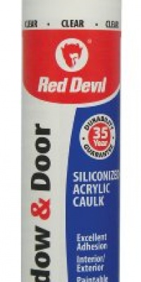 Red Devil 0876 Window & Door Siliconized Acrylic Clear Caulk 10.1 Oz. Cartridge