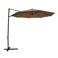 Southern Sales Round Offset Patio Umbrella 10' Polyester Taupe