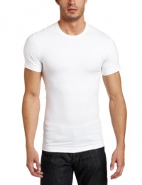 2(x)ist Mens Slimming Crew Neck Body Shaper, White, Small