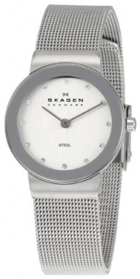 Skagen Women's 358SSSD Silver Dial Mesh Bracelet Watch