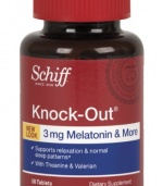 Schiff Knock-Out Melatonin with Theanine & Valerian Tablets, 50-Count