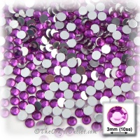 The Crafts Outlet 1440-Piece Round Rhinestones, 3mm, Purple Amethyst