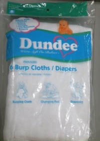 Dundee Burp Cloths/Diapers - White