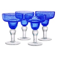 Artland Iris Margarita, 8-Ounce, Cobalt Blue, Set of 4