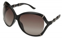 Gucci GG3509/S Sunglasses - 0D28 Shiny Black (HA Brown Gradient Lens) - 62mm